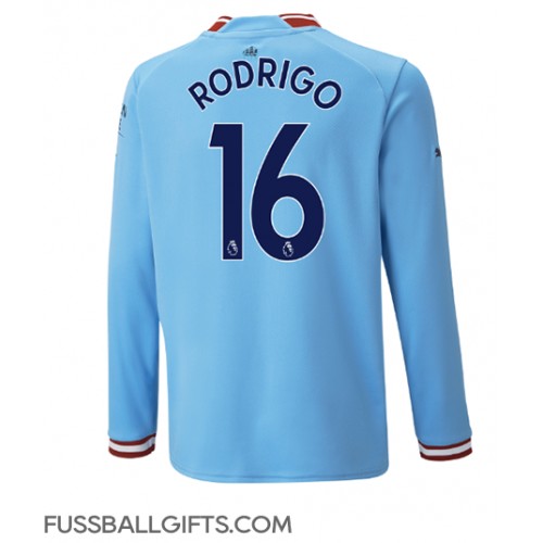 Manchester City Rodri Hernandez #16 Fußballbekleidung Heimtrikot 2022-23 Langarm